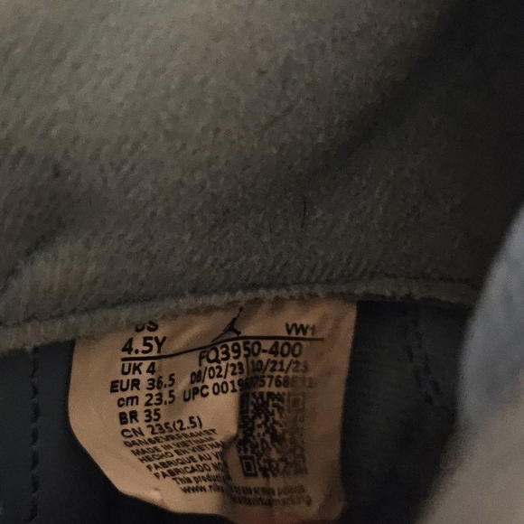 Jordan Spizike Low Houston Oilers Kids Sneakers in Gray and Blue. 4.5Y Unisex - Picture 11 of 14